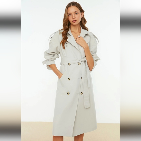 Trendyol trench coat SZ 8 US - Picture 4 of 13